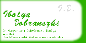 ibolya dobranszki business card